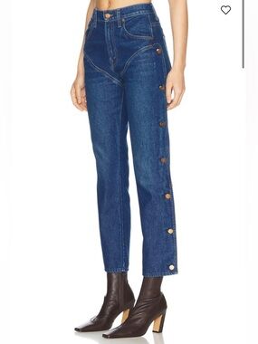 MOTHER Snacks The Fun Dip Ankle Jeans Women’s 26 Button Side High Rise NWOT $368
